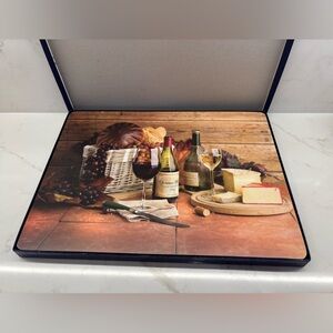 Boxed Set of 4 Elegant Artisanal Wine and Cheese Cork Backed Pimpernal Placemats